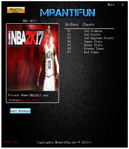 NBA2K17七项修改器