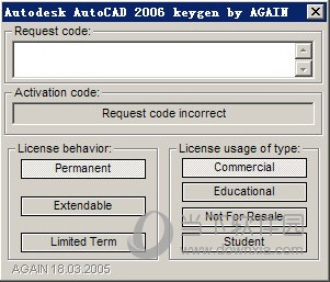 AutoCAD2006序列号和激活码注册机